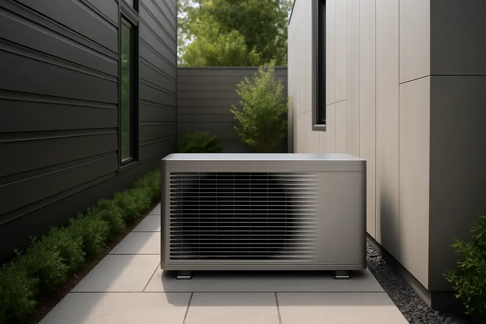 Side discharge heat pump
