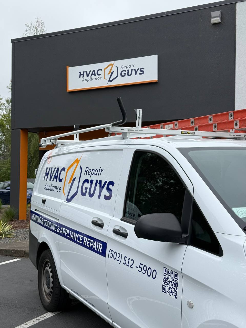 HVAC & Appliance Repair Guys service vehicle at Portland office